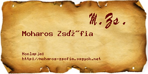 Moharos Zsófia névjegykártya