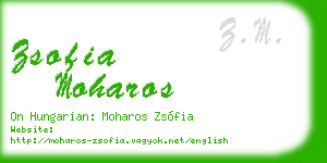 zsofia moharos business card