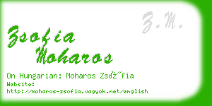 zsofia moharos business card